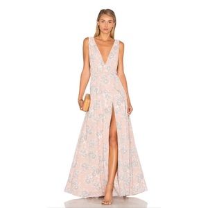 Revolve Lovers+Friends Leah Floral Wrap Maxi Gown